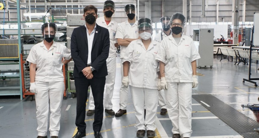 Bianco participó en el lanzamiento de un nuevo modelo de motocicleta producido por Honda