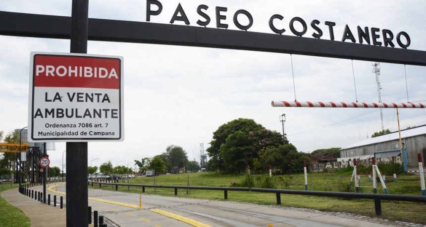 Recuerdan que está prohibida la venta ambulante en la Nueva Costanera