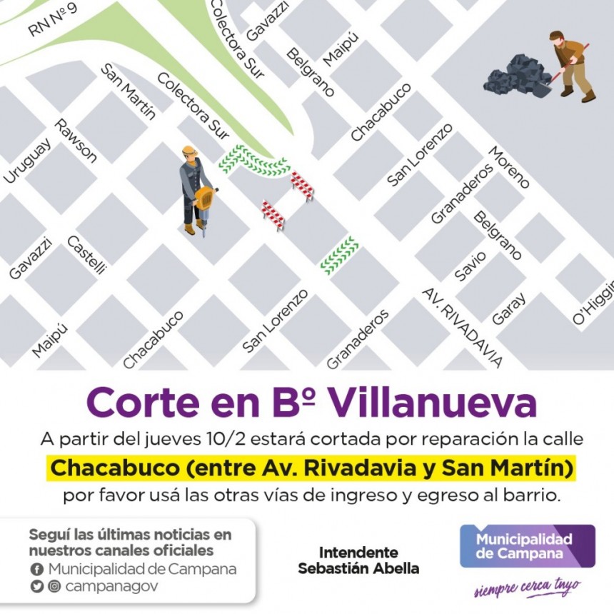 Por la ampliación en la avenida Rivadavia, restringirán el tránsito en calle Chacabuco