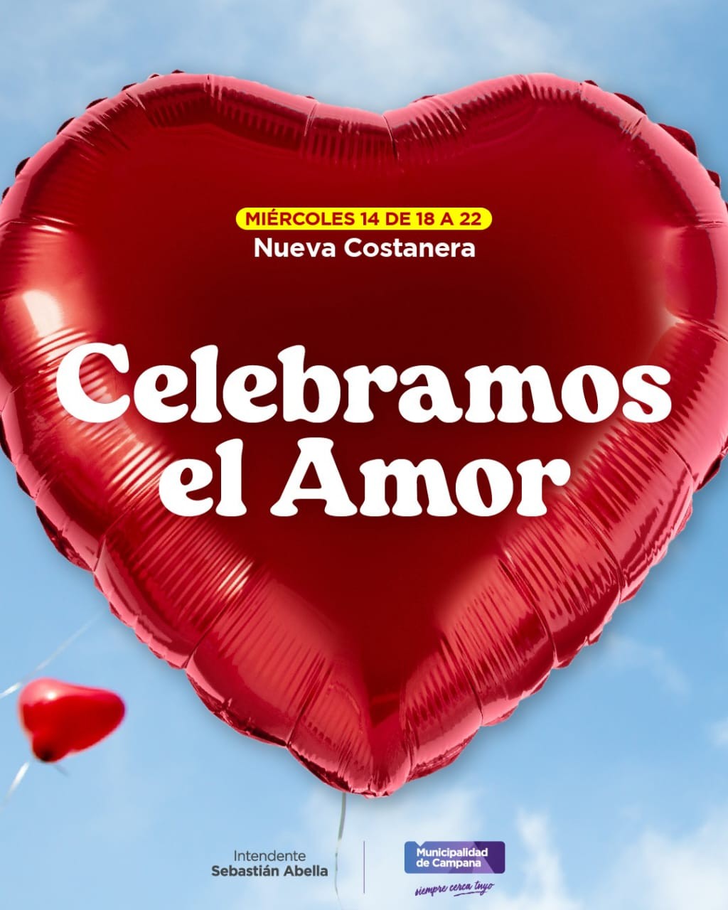 Este miércoles, Campana celebra el amor en la Nueva Costanera