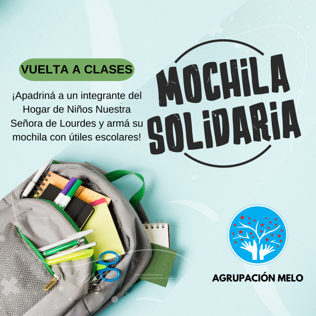 La Agrupación Melo lanzó el programa “Mochilas solidarias”
