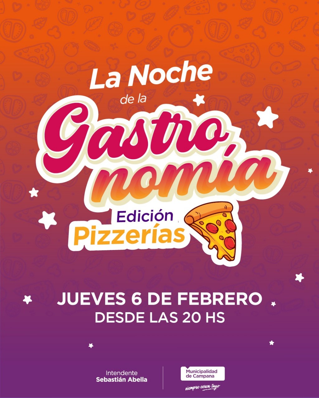 Este jueves se realizará “La Noche de la Gastronomía – Edición Pizzerías”