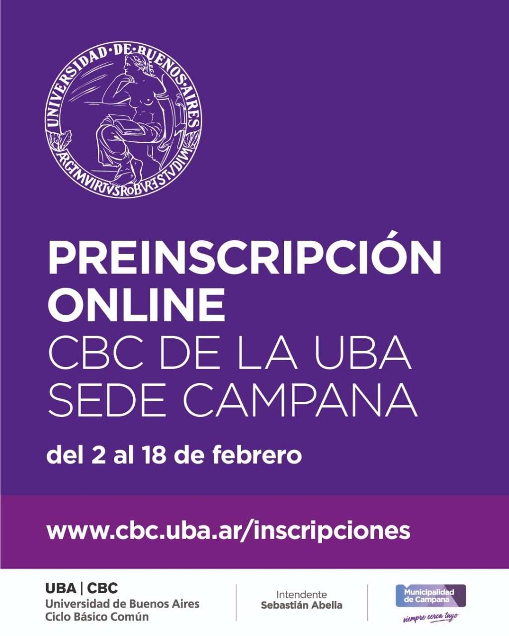 CBC de la UBA en Campana: el lunes comienza la inscripción online