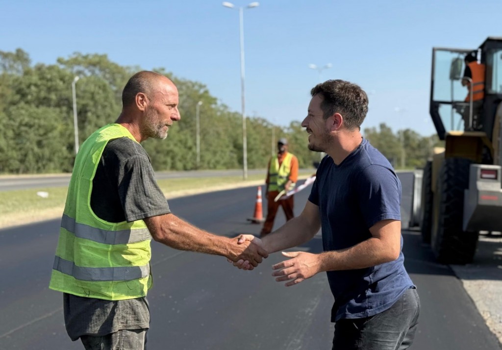 Alejo Sarna destacó los avances en la obra de reparación integral de Ruta 6 en Campana