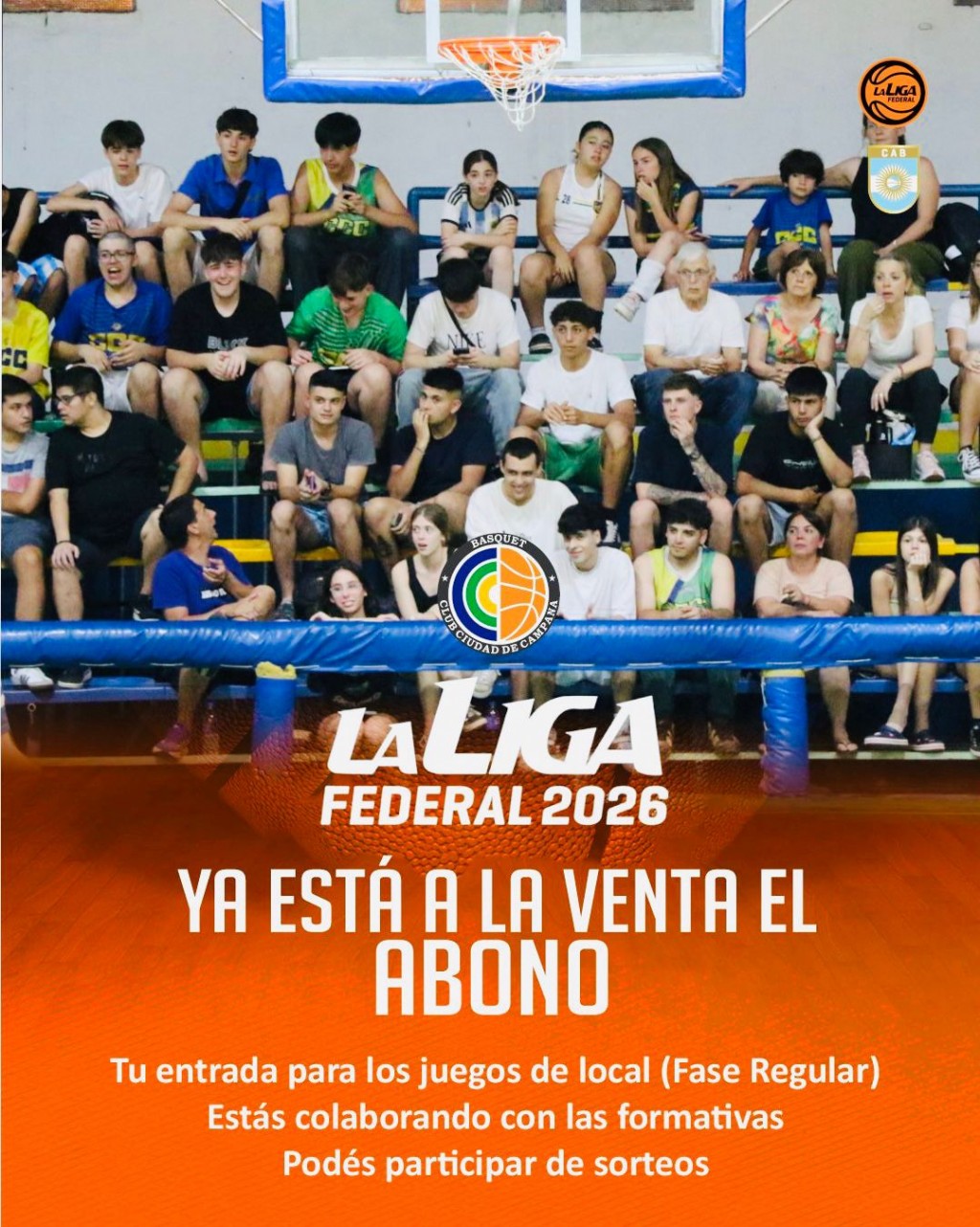 ABONOS TORNEO FEDERAL 2026 CLUB CIUDAD DE CAMPANA