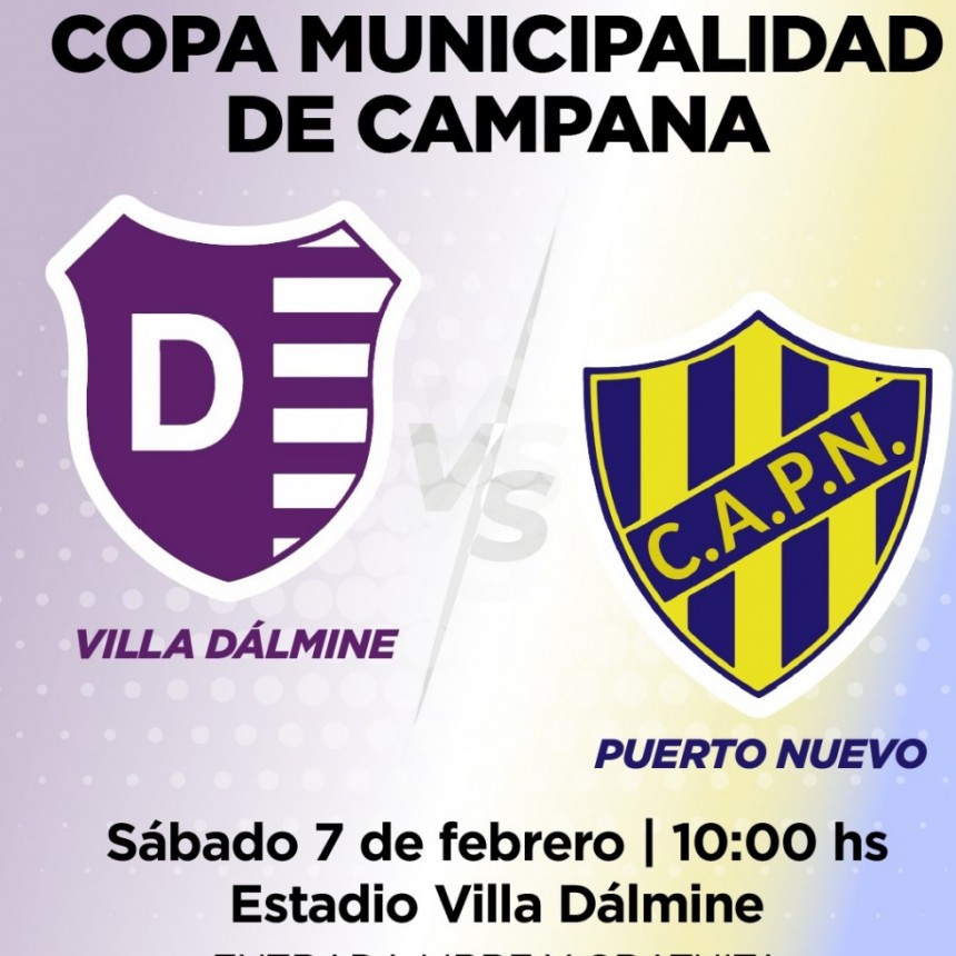Este sábado se disputa la “Copa Municipalidad de Campana