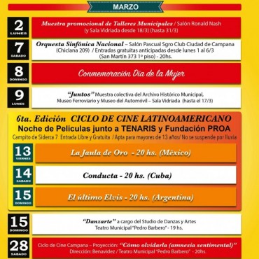 Se presentar&aacute;n nuevas propuestas en la Agenda Municipal del Mes de Marzo