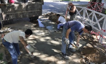 Se realizaron trabajos de bacheo en la Avenida Rocca