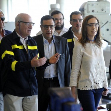 Mar&iacute;a Eugenia Vidal visit&oacute; la Escuela T&eacute;cnica Roberto Rocca en Campana