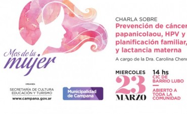 El Municipio invita a las mujeres de la ciudad a una charla sobre salud 