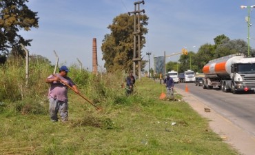 Se realizaron trabajos de mantenimiento en la avenida 6 de Julio
