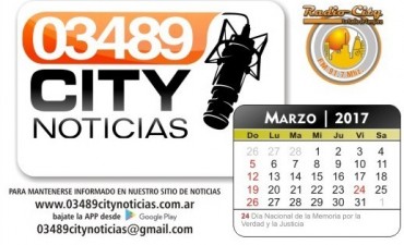 Bajate el Mes de Marzo del calendario de Radio City Campana FM 91.7