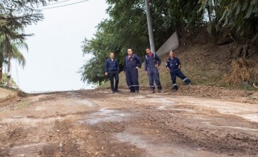Comenzaron los trabajos de repavimentaci&oacute;n de la barranca de los remeros