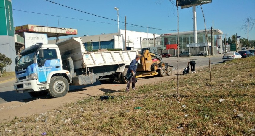 El Municipio realiz&oacute; tareas de limpieza en el parador &ldquo;La Carmela&rdquo;