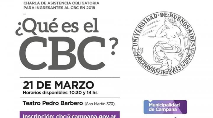 Los ingresantes al CBC deber&aacute;n asistir a una charla obligatoria 