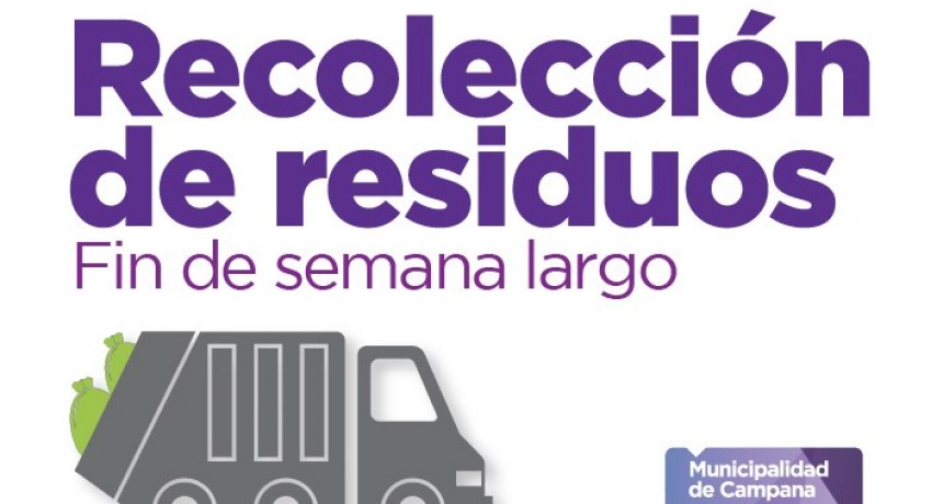 El martes no habr&aacute; recolecci&oacute;n de residuos