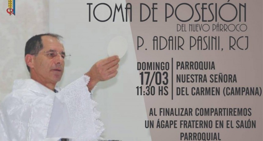 Toma de posesi&oacute;n del nuevo P&aacute;rroco de Nuestra Se&ntilde;ora del Carmen