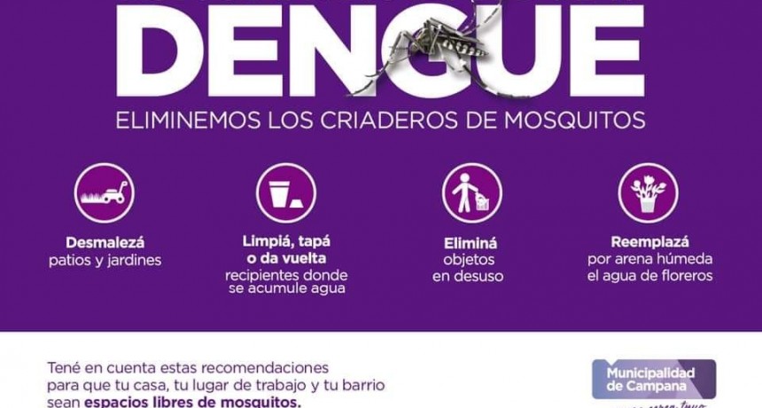 Dengue: siguen las charlas informativas y los operativos de descacharrizaci&oacute;n