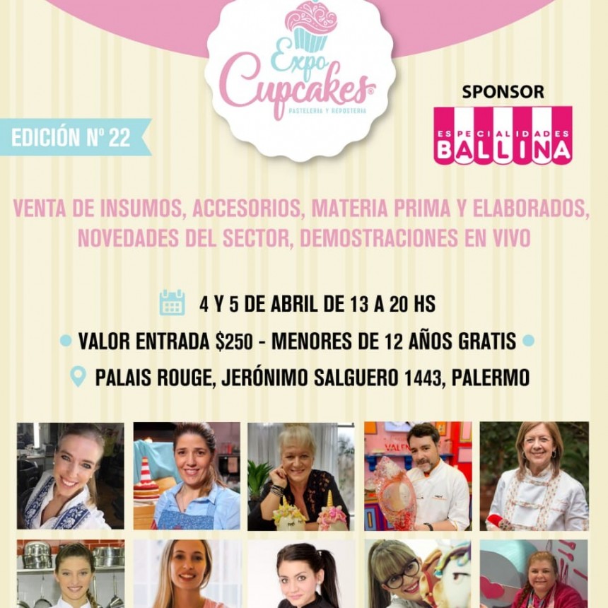 En abril llega la edici&oacute;n N&ordm; 22  de Expo Cupcakes y Reposter&iacute;a