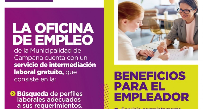 El Municipio ofrece un servicio de intermediaci&oacute;n gratuito entre empleador y empleado
