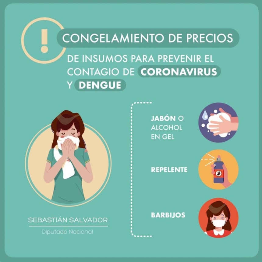PROPONEN CONGELAR PRECIOS DE INSUMOS PARA PREVENIR DENGUE Y CORONAVIRUS