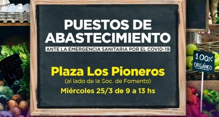 Ante la emergencia sanitaria, habr&aacute; puestos de abastecimiento de alimentos