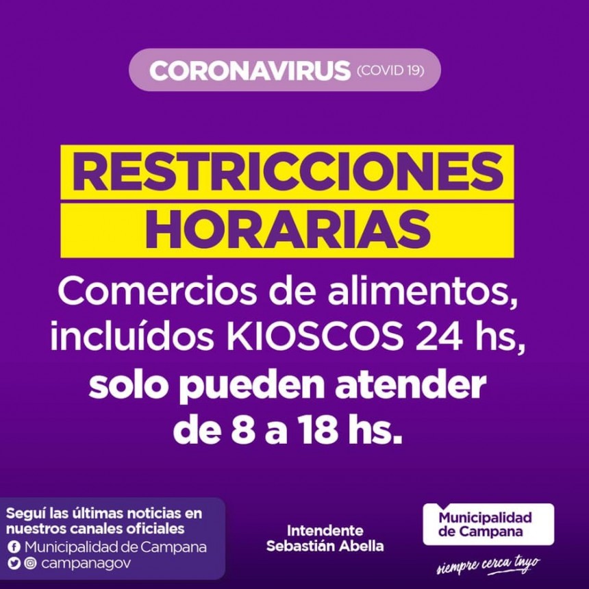 Comercios de alimentos y kioscos 24 hs s&oacute;lo pueden atender de 8 a 18