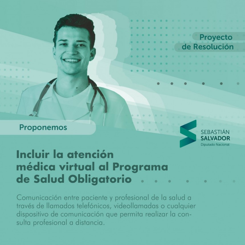 Proponen incluir la atenci&oacute;n m&eacute;dica virtual al Programa de Salud Obligatorio