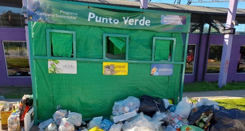 Puntos Verdes: desde el Municipio solicitan mantener el orden y la limpieza 