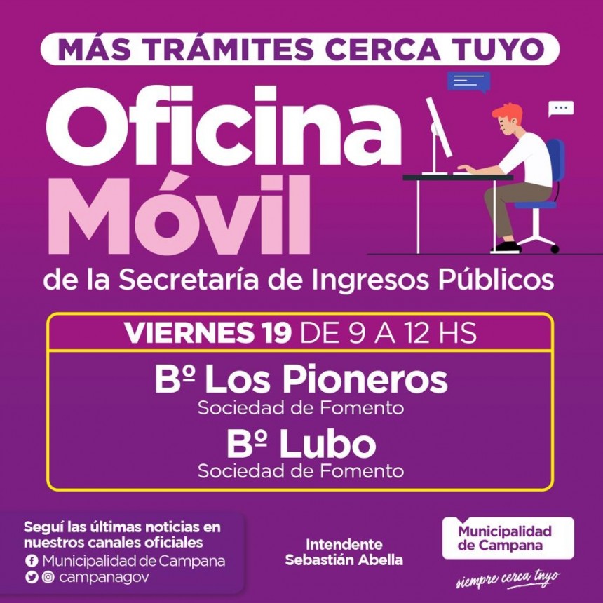  Vecinos de Los Pioneros y Lubo podrán asesorarse sobre el pago de tasas y servicios   
