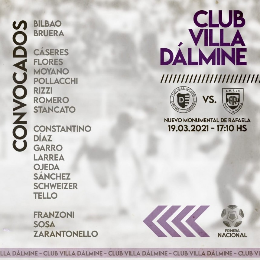 VILLA DALMINE JUEGA ESTA TARDE EN RAFAELA EN EL INICIO DE LA FECHA