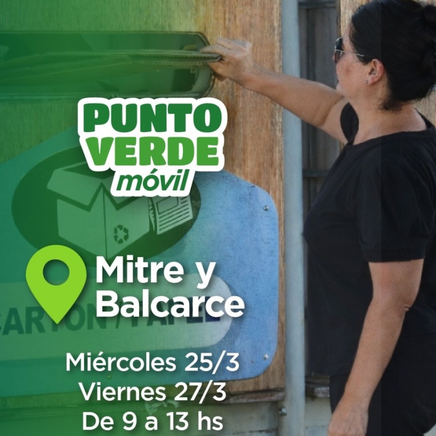 El Punto Verde M&oacute;vil estar&aacute; nuevamente en Av. Mitre y Balcarce