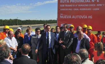 SCIOLI INAUGUR&Oacute; NUEVO TRAMO DE LA AUTOV&Iacute;A 6