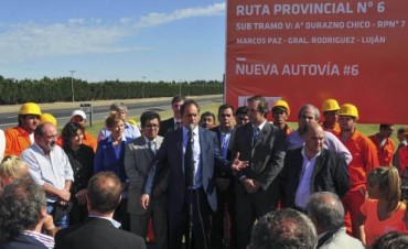 El Concejal del FpV Campana, Juan Ferrari, acompa&ntilde;&oacute; el evento  El Gobernador Scioli inaugur&oacute; un Nuevo Tramo de la Autov&iacute;a 6