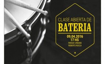 Se realizar&aacute; una clase abierta de bater&iacute;a en el Parque Urbano