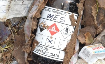 Encuentran residuos especiales en la v&iacute;a p&uacute;blica 
