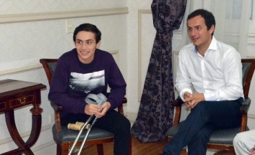 El Intendente recibi&oacute; al nadador Daniel Mu&ntilde;oz 