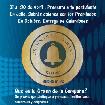 Orden de la Campana 2016:   Presentaci&oacute;n de Postulantes hasta el 30 de Abril