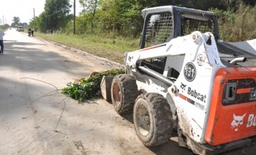 Calle Bellomo: se realizaron trabajos de limpieza