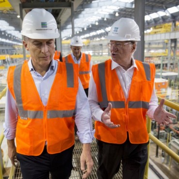 El presidente Mauricio Macri visit&oacute; hoy TenarisBayCity, la planta que Tenaris est&aacute; construyendo en Houston