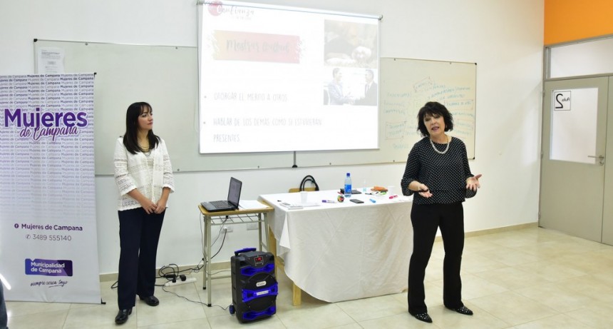    Con un taller de confianza, finaliz&oacute; el ciclo de charlas de Mujeres de Campana