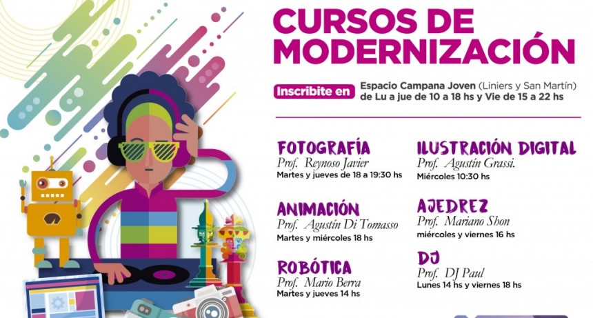 Est&aacute; abierta la inscripci&oacute;n para los cursos gratuitos de Modernizaci&oacute;n