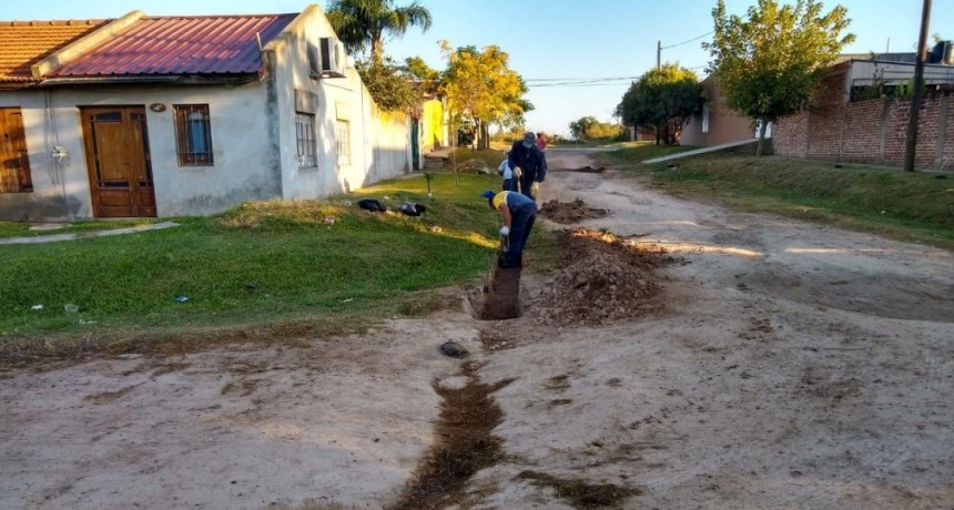 H&eacute;roes de Malvinas: realizan importantes trabajos de entubamiento y zanjeo   