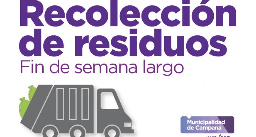 Recolecci&oacute;n de residuos: informan el cronograma para Semana Santa