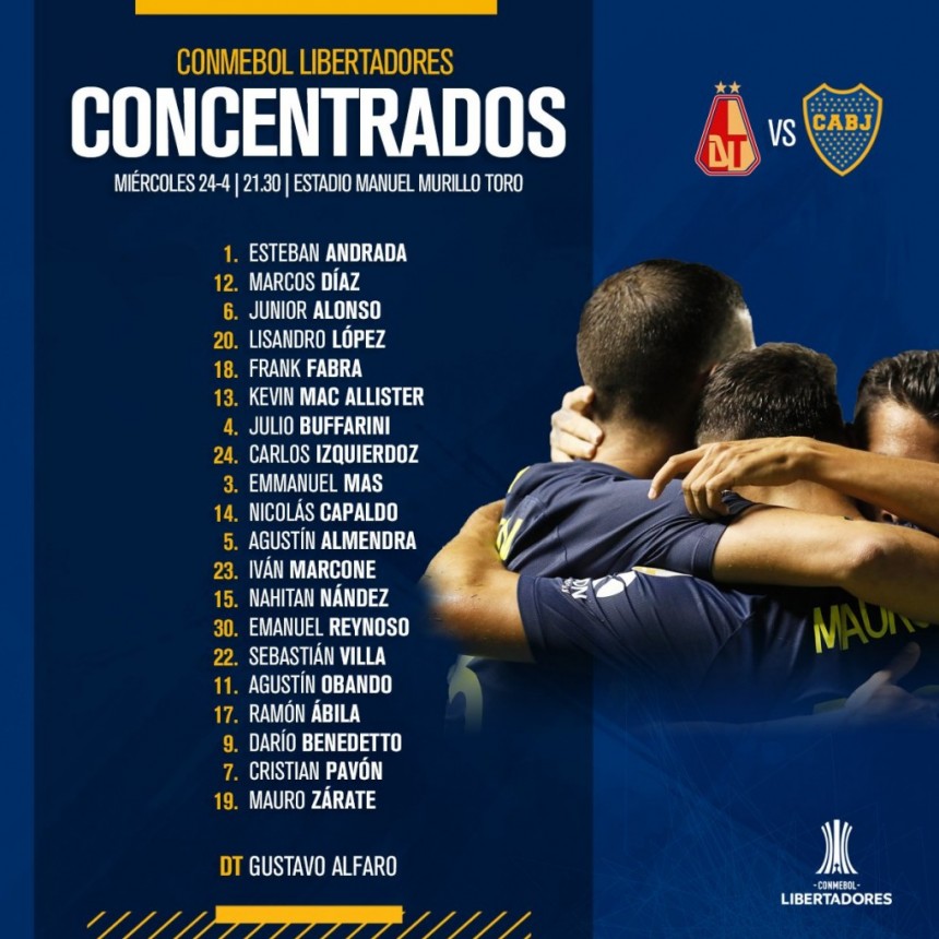 Boca Juniors ya est&aacute; en Colombia