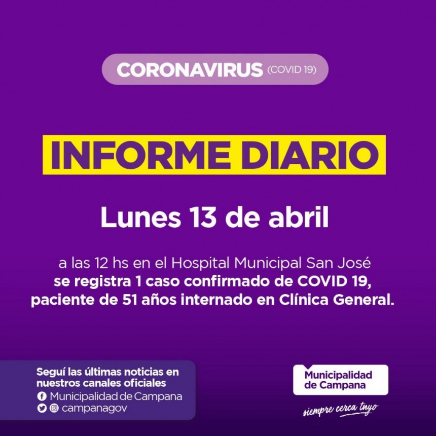 Campana tiene un nuevo vecino infectado de Coronavirus