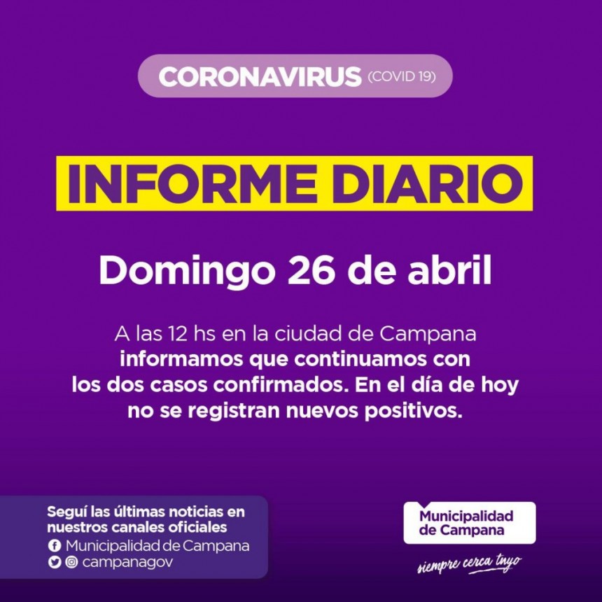 Informe de la Secretaria de Salud de la Municipalidad de Campana