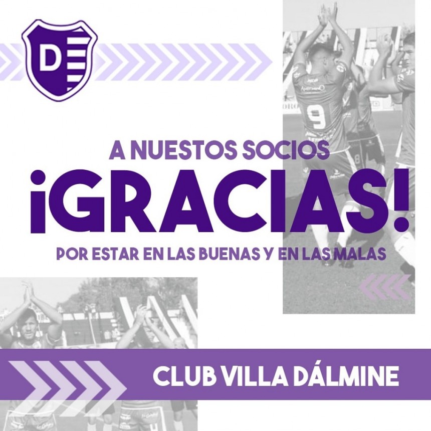 La Comisi&oacute;n Directiva del Club Villa D&aacute;lmine agradece