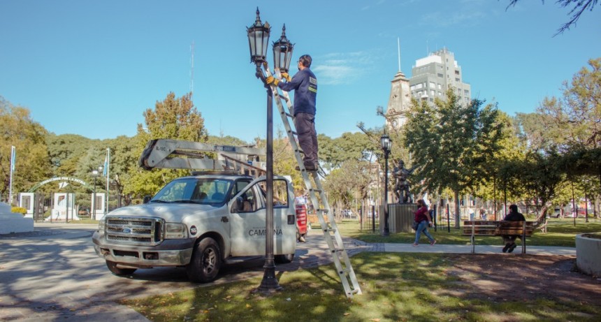 Se completó la reconversión a LED del alumbrado público en la Rocca