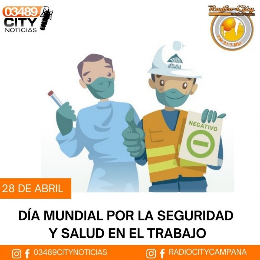 28 de Abril : DIA MUNDIAL POR LA SEGURIDAD Y SALUD EN EL TRABAJO